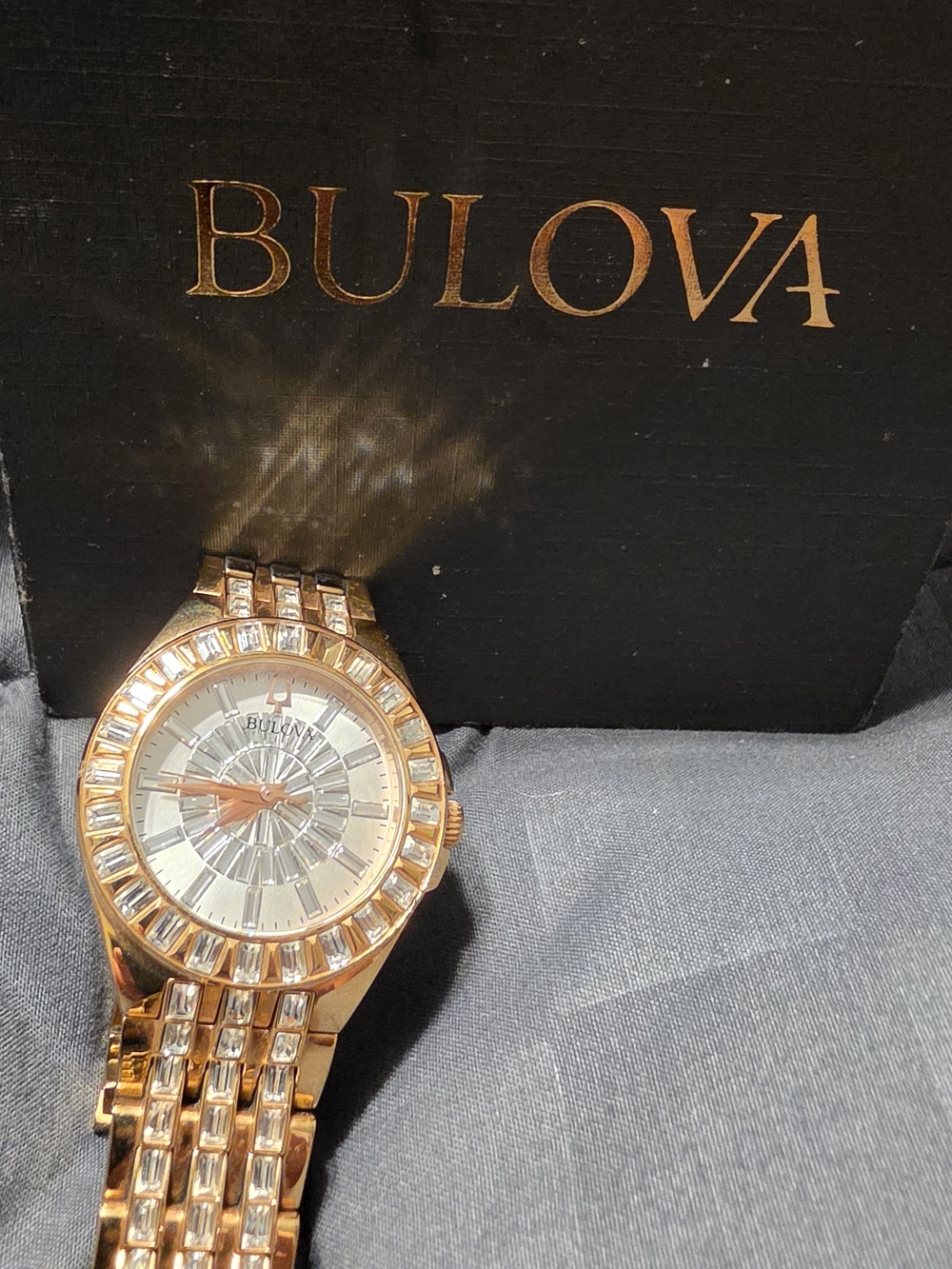 Bulova Rose Gold Crystal Accent Women's Watch